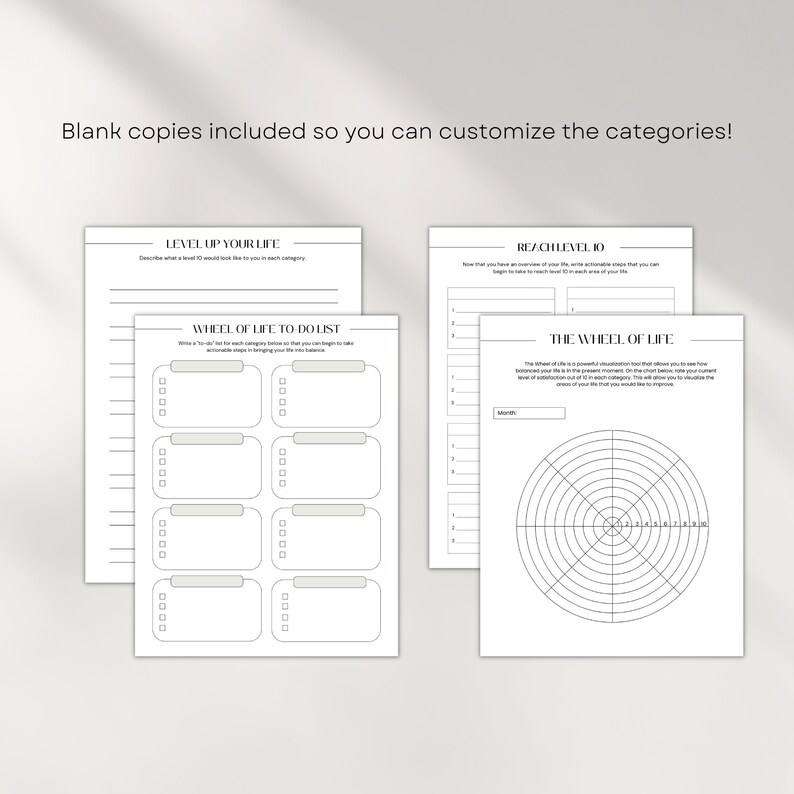 Wheel of Life Worksheet Template, Wheel of Life Printable Planner ...