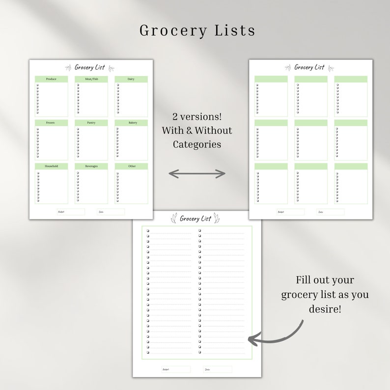 Weekly Meal Planner Printable Minimalist Meal Planner Meal Etsy Canada Weekly Meal Planner Printable Minimalist Meal Planner Meal Etsy Canada