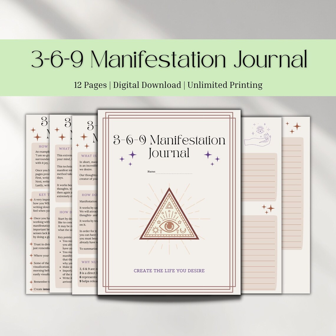 369 Manifestation Printable Journal 369 Method Manifest - Etsy Canada
