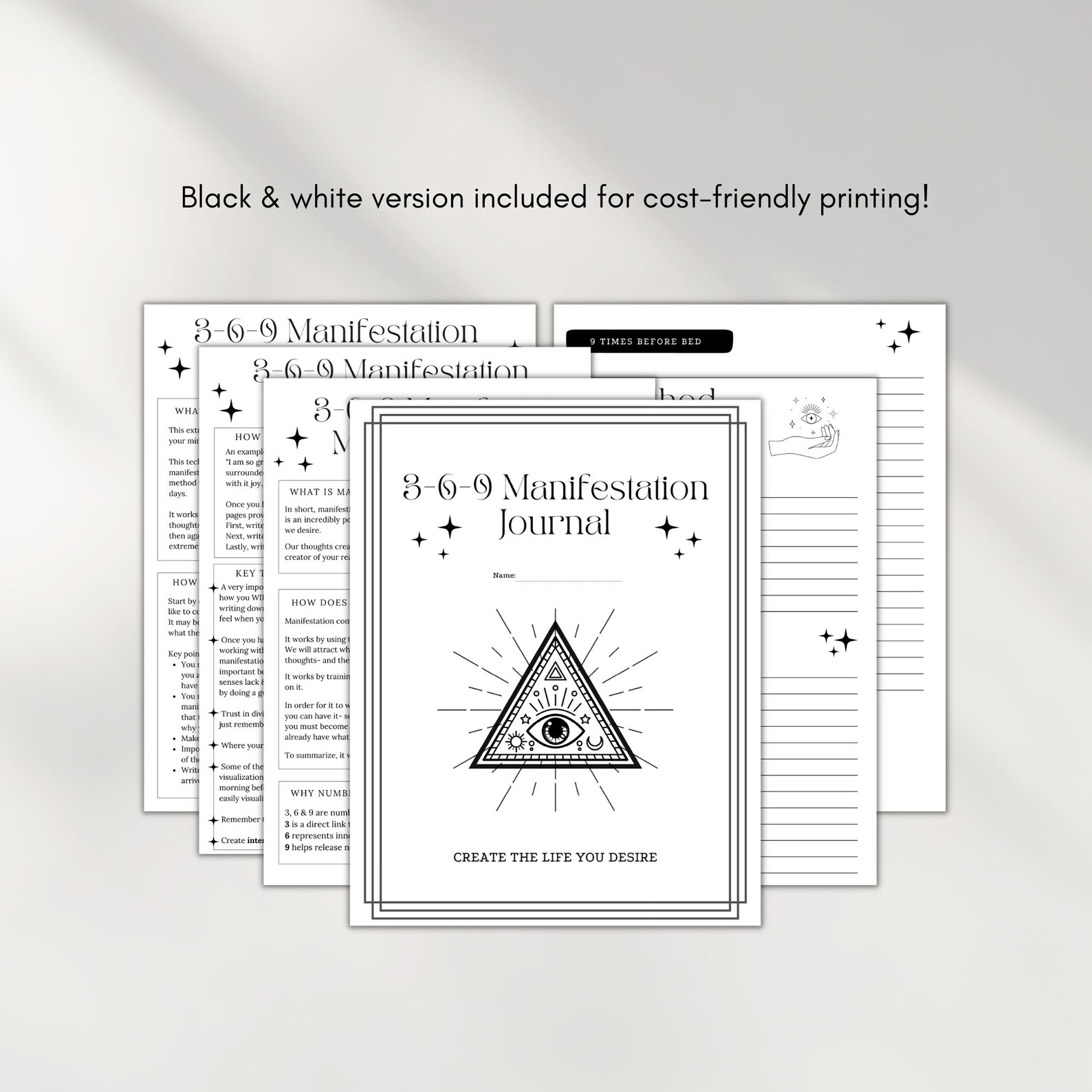 369 Manifestation Printable Journal 369 Method Manifest - Etsy Canada