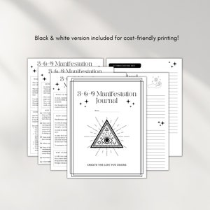 369 Manifestation Printable Journal, 369 Method, Manifest Journal ...