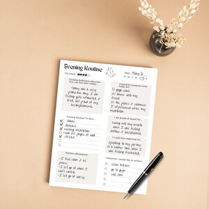 Morning &amp; Evening Routine Printable, Morning Evening Planner, Morning ...