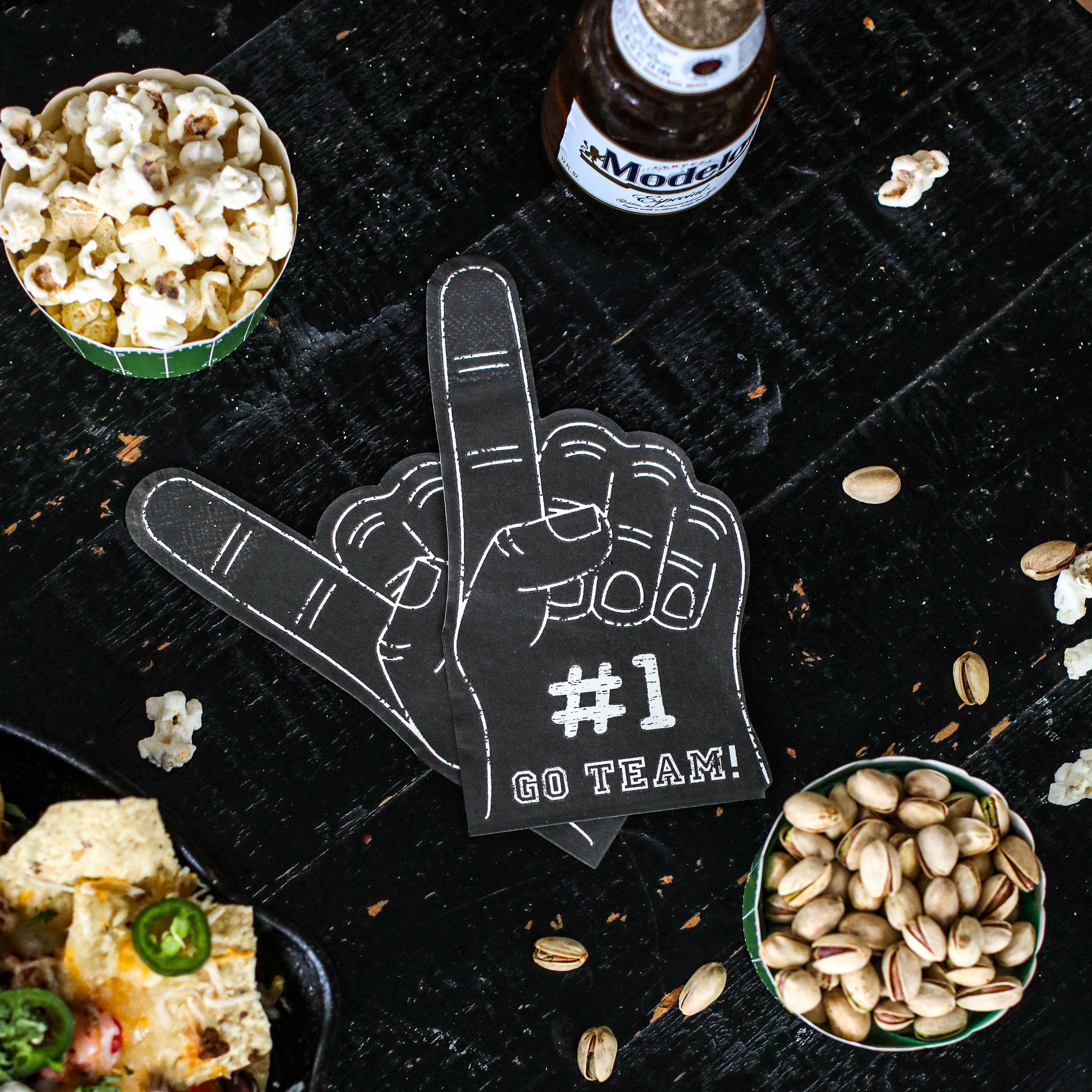 Football Finger Napkins 1 Napkins Football Theme Party Football Birthday Party Tailgate Party Party Supplies Football Paper