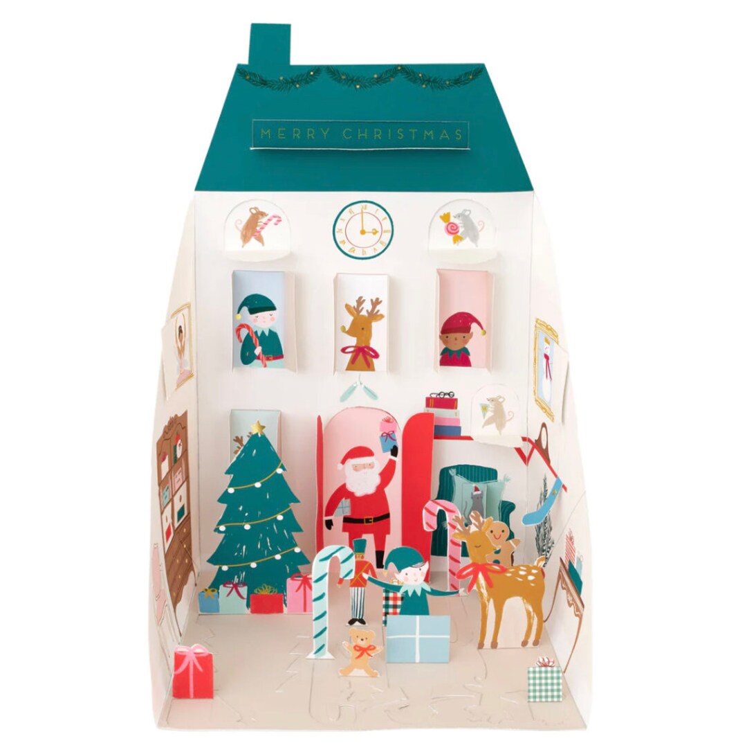 Paper Doll House Christmas Advent Calendar Festive House Etsy