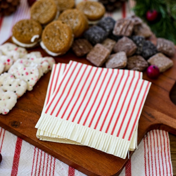 Candy Cane Paper Napkins Etsy