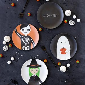 Melamine halloween plates sales