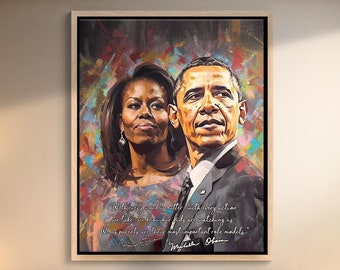 Michelle & Barack Obama Parent Role Quote - Inspiring Physical Art Print, Perfect Decor for Family and Parenting Inspiration, Perfect Gift