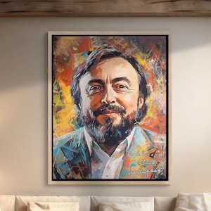 Luciano Pavarotti Famous Quotes, Luciano Pavarotti Signature, Inspirational Wall Art, Luciano Pavarotti Art, Motivational Quotes, Canvas Art