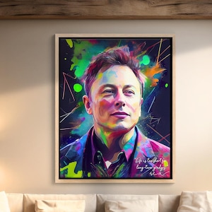 Elon Musk Long-Term Grudges Quote Print, Life Is Too Short for Grudges, Original Signature Art, Motivational Wall Decor, Inspirational Gift