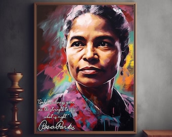 Rosa Parks Famous Quotes - Original Signature | Inspirational Wall Art | Rosa Parks Art | Motivational Quotes | 300 DPI Print | Unique
