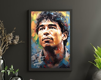 Diego Maradona Signature Quote Art Print (Digital Download)