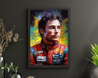 Ayrton Sena Art Print: Motivational F1 Racing Quotes (Digital Download)