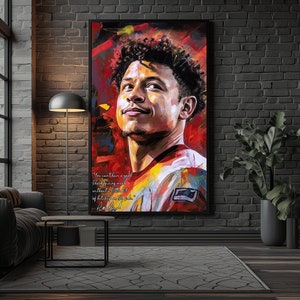 Frases famosas de Patrick Mahomes, Firma original, Citas motivacionales de Patrick Mahomes, Patrick Mahomes, Único, Día de Acción de Gracias/