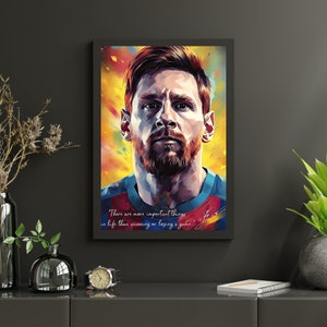 Lionel Messi Motivational Quotes - Lionel Messi Signature | Inspirational Wall Art | Lionel Messi Art | Famous Quotes | 300 DPI | Instant DW