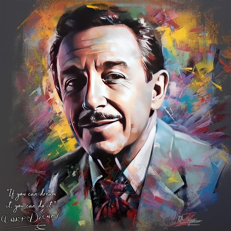 Walt Disney Quote Art Print – Inspirational Signature (digital Download ...