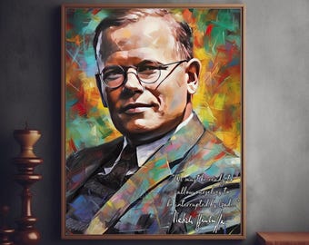 Arte con citas de Dietrich Bonhoeffer: Impresión inspiradora con firma (descarga digital)