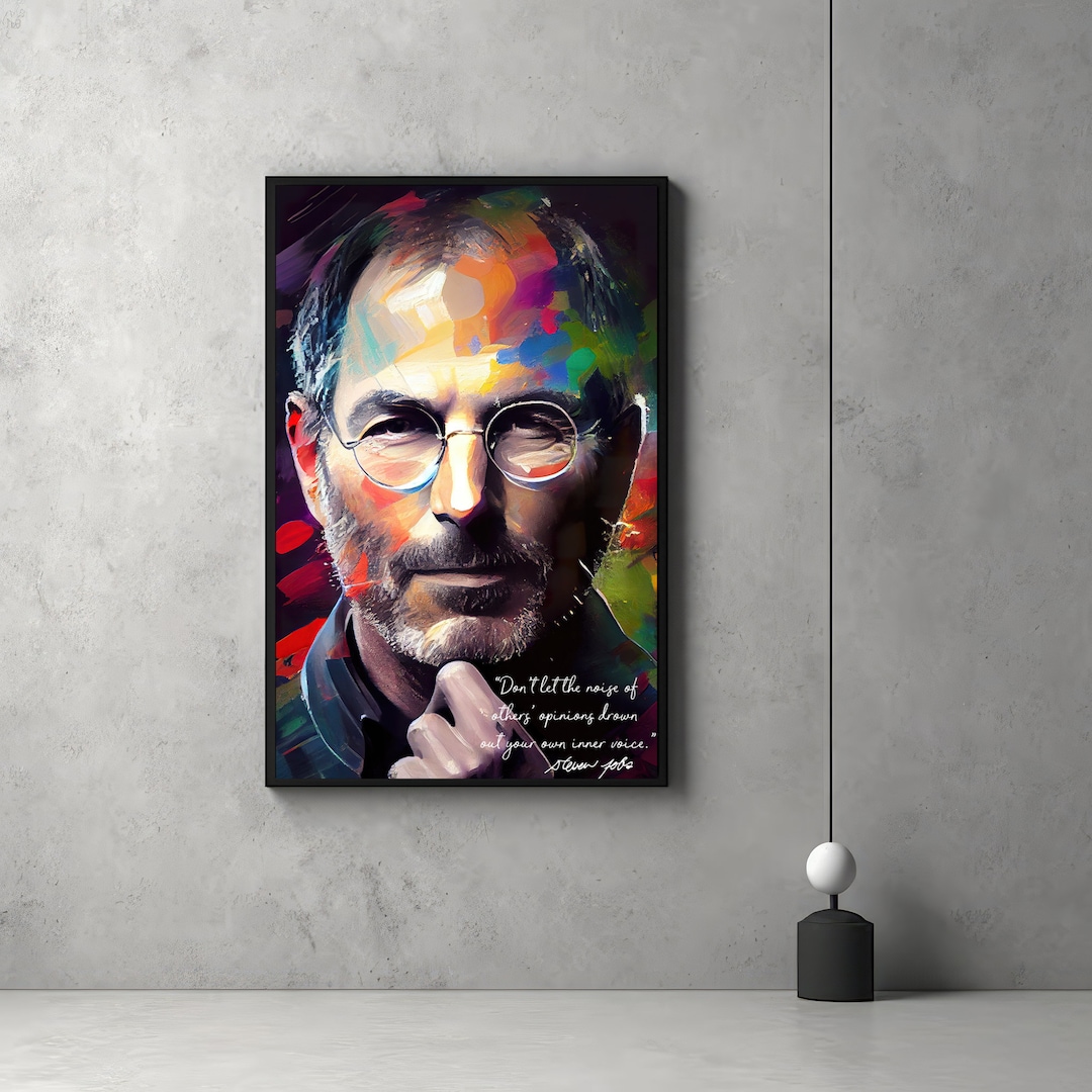Steve Jobs Famous Quotes Steve Jobs Signature Inspirational Wall Art Steve Jobs Art Motivational