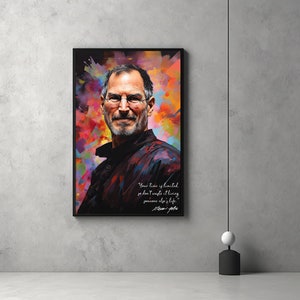 Steve Jobs Motivational Quotes - Steve Jobs Signature | Inspirational Wall Art | Steve Jobs Art | Famous Quotes | Printable 12K | Instant DW