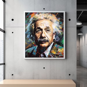 Albert Einstein Motivational Quotes - Original Signature | Inspirational Wall Art | Albert Einstein Art | Famous Quotes | Albert Einstein