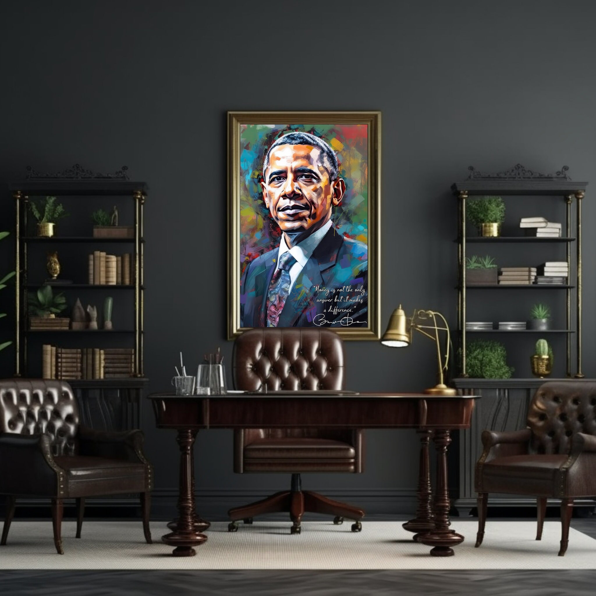 Barack Obama Motivational Quotes Original Signature Inspirational Wall 