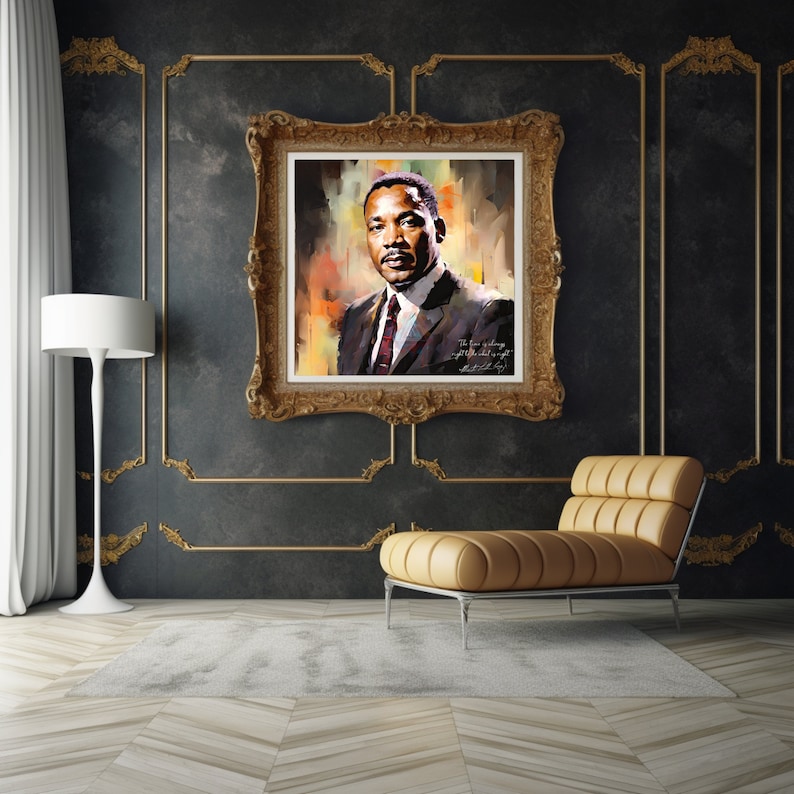 Martin Luther King Jr. Art Print: Inspirational Quote Portrait (digital ...