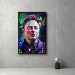 Elon Musk Motivational Quotes - Elon Musk Signature | Inspirational Wall Art | Elon Musk ART | Instant Download | Elon Musk Famous Quotes