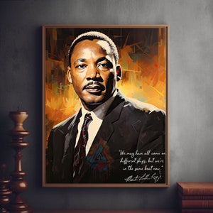 Lámina artística de Martin Luther King Jr.: Cita inspiradora (descarga digital)