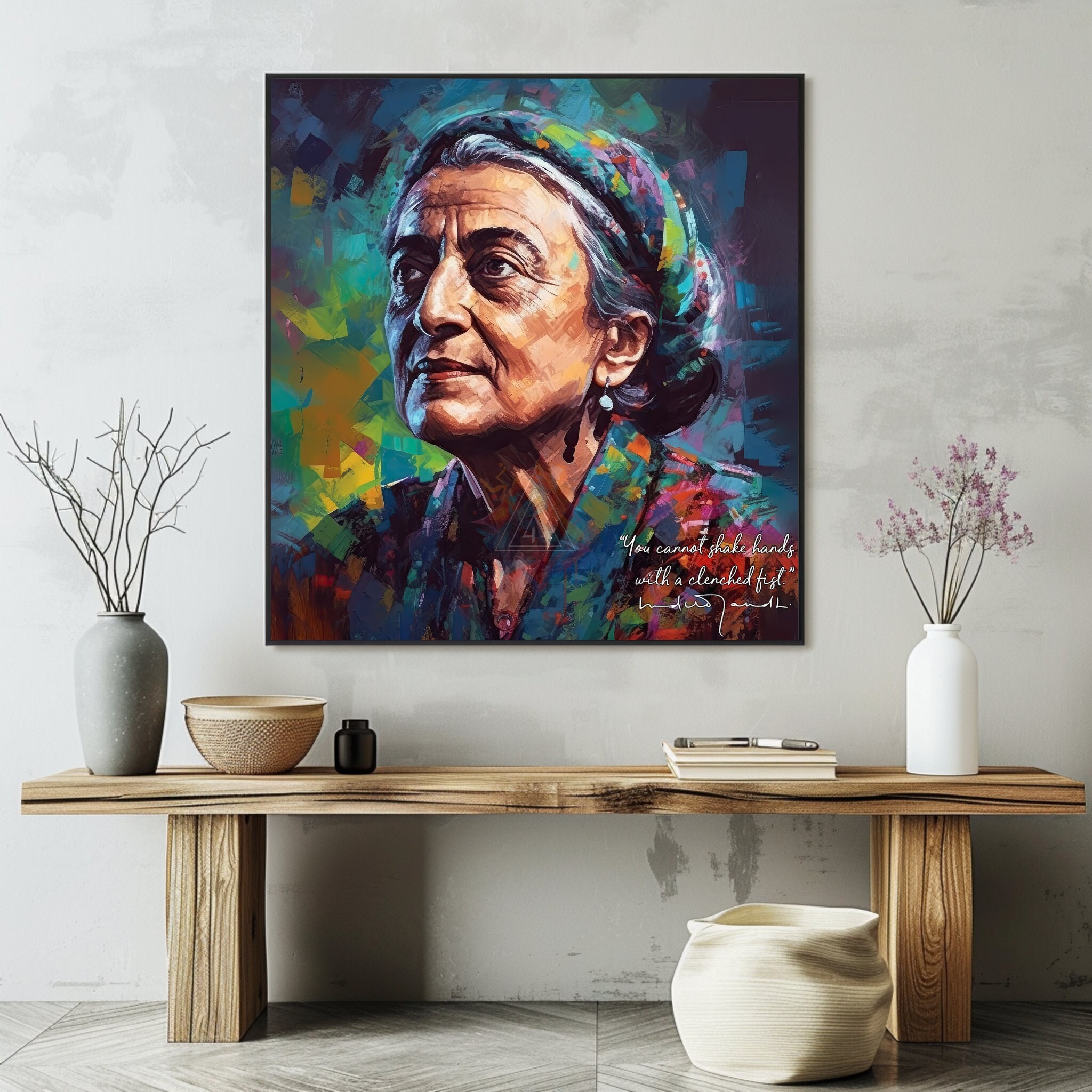 ガンジー　インド歴代首相　額縁付 希少なガンジー肖像画に3000万円 予想の倍以上で落札―英