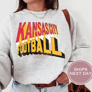Kansas City Football Sweatshirt, Vintage Kansas City Crewneck, Retro Kansas City Sweatshirt, Kansas City Toddler Crewneck