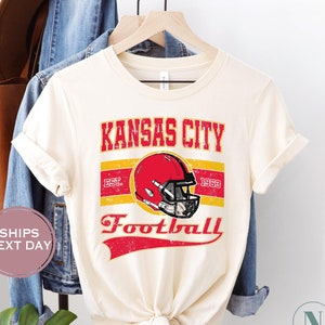 Camiseta de fútbol retro de Kansas City, camiseta de fútbol vintage de Kansas City, camiseta de fútbol de Kansas City para mujer, camiseta de fútbol de Kansas City para niño pequeño