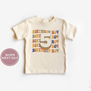 Fifth Birthday Shirt - Birthday Boy Shirt - Five is a Vibe Birthday Shirt - Retro Birthday Toddler Shirt - Birthday 5 Shirt