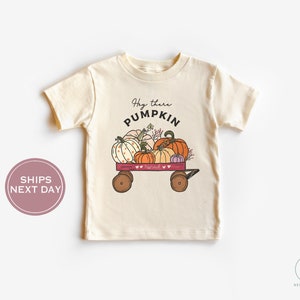 Thanksgiving Toddler Shirt - Hey There Pumpkin Kids Shirt - Pumpkin Patch Thanksgiving Shirt - Vintage Natural Toddler Tee