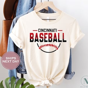 Cincinnati Baseball Shirt, Retro Cincinnati Baseball, Throwback Cincinnati T-shirt, Cincinnati Shirt, Vintage Cincinnati, Baseball Mom Tee