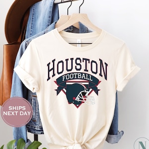 Houston voetbalshirt, retro Houston voetbalshirt, vintage Houston vrouwen shirt, Houston Texas peuter shirt