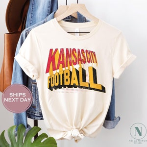 Camiseta de fútbol retro de Kansas City, camiseta de fútbol vintage de Kansas City, camiseta de fútbol de Kansas City para mujer, camiseta de fútbol de Kansas City para niño pequeño