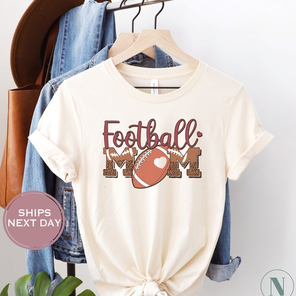 Football Mama Shirt - Retro Football Shirt - Football Mama Shirt - Game Day Football Shirt - Vintage Natural Women Tee