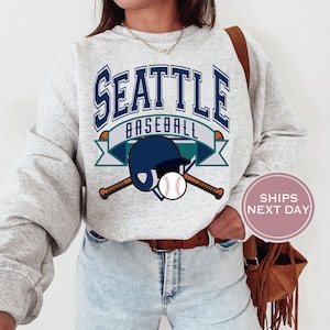 Seattle Sweatshirt, Seattle Baseball Sweatshirt, Retro Seattle Baseball, Vintage Seattle Sweatshirt, Seattle Crewneck