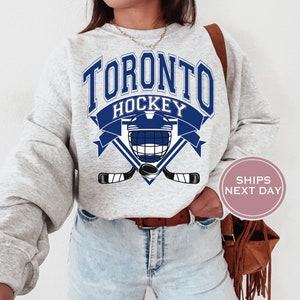 Toronto Sweatshirt - Toronto Hockey Sweatshirt - Retro Toronto Hockey Rundhalsausschnitt - Eishockey Sweatshirt - Toronto Game Day