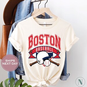 Boston Baseball Shirt, Retro Boston Baseball, Throwback Boston Baseball T-shirt, Boston Shirt, Vintage Boston Shirt, Baseball Mom Tee