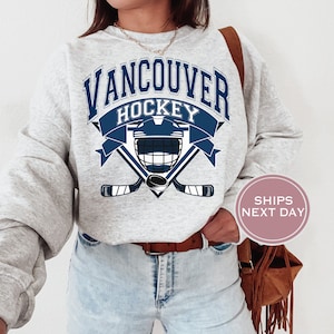Vintage NHL (Ravens) - Vancouver Canucks Crew Neck Sweatshirt 1993 Medium  Youth – Vintage Club Clothing