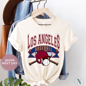 Los Angeles Baseball Shirt, Retro Los Angeles Baseball, Throwback Los Angeles T-shirt, LA Shirt, Vintage LA Baseball Tee, Baseball Mom Tee