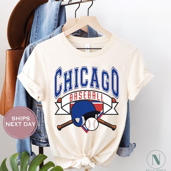 Chemise de baseball de Chicago, baseball rétro de Chicago, T-shirt de baseball de Chicago de retour, chemise de Chicago, chemise vintage de Chicago, tee-shirt de maman de baseball