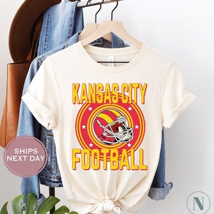 Camiseta de fútbol retro de Kansas City, camiseta de fútbol vintage de Kansas City, camiseta de mujer de fútbol de Kansas City, camiseta de fútbol para niños pequeños de Kansas City