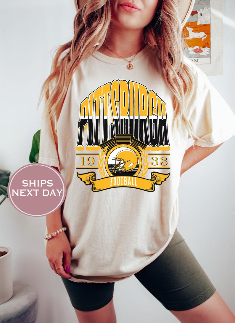 Retro Pittsburgh Football Shirt, Vintage Pittsburgh Football Shirt