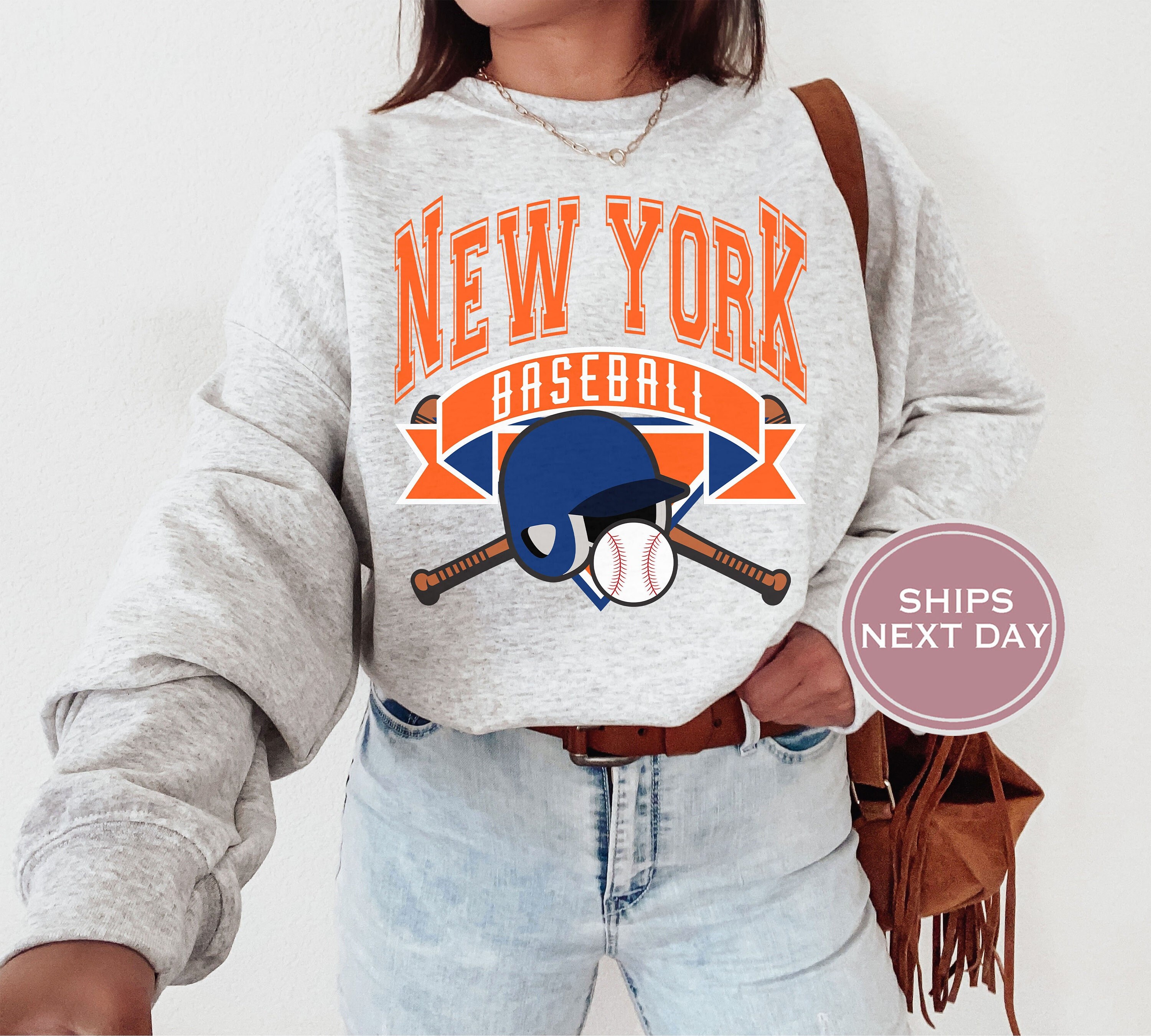 ★【New era】★MLB VINTAGE COLLAGE OVER FIT CREW NEC.K★ ☆【New era】☆MLB VINTAGE COLLAGE OVER FIT CREW NEC.K