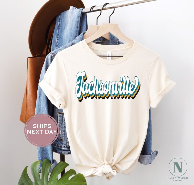 Jacksonville Football Shirt, Retro Jacksonville Football Shirt, Vintage Jacksonville Women Shirt, Jacksonville Florida Toddler Shirt image 1