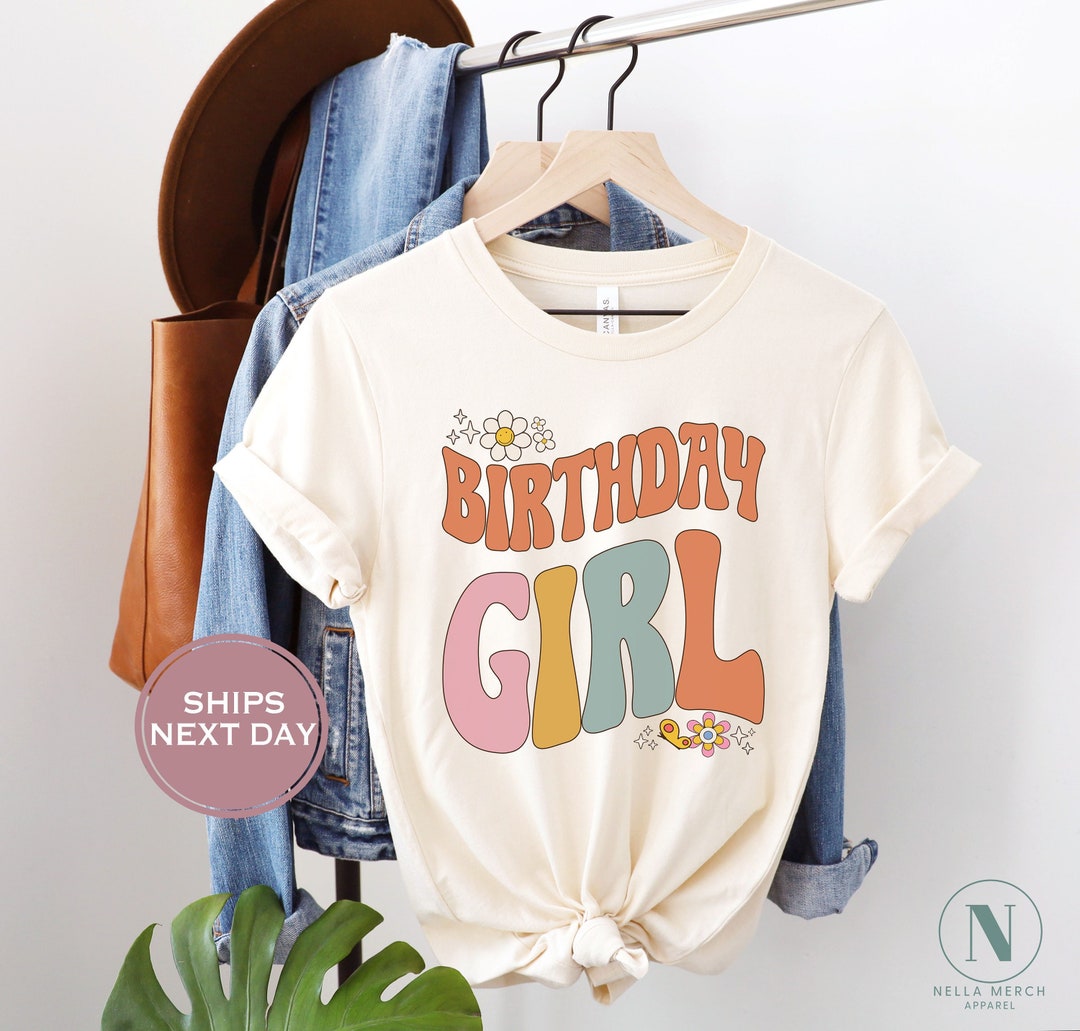 Birthday Girl Shirt Retro Birthday Mom Shirt Groovy Birthday Girl Shirt