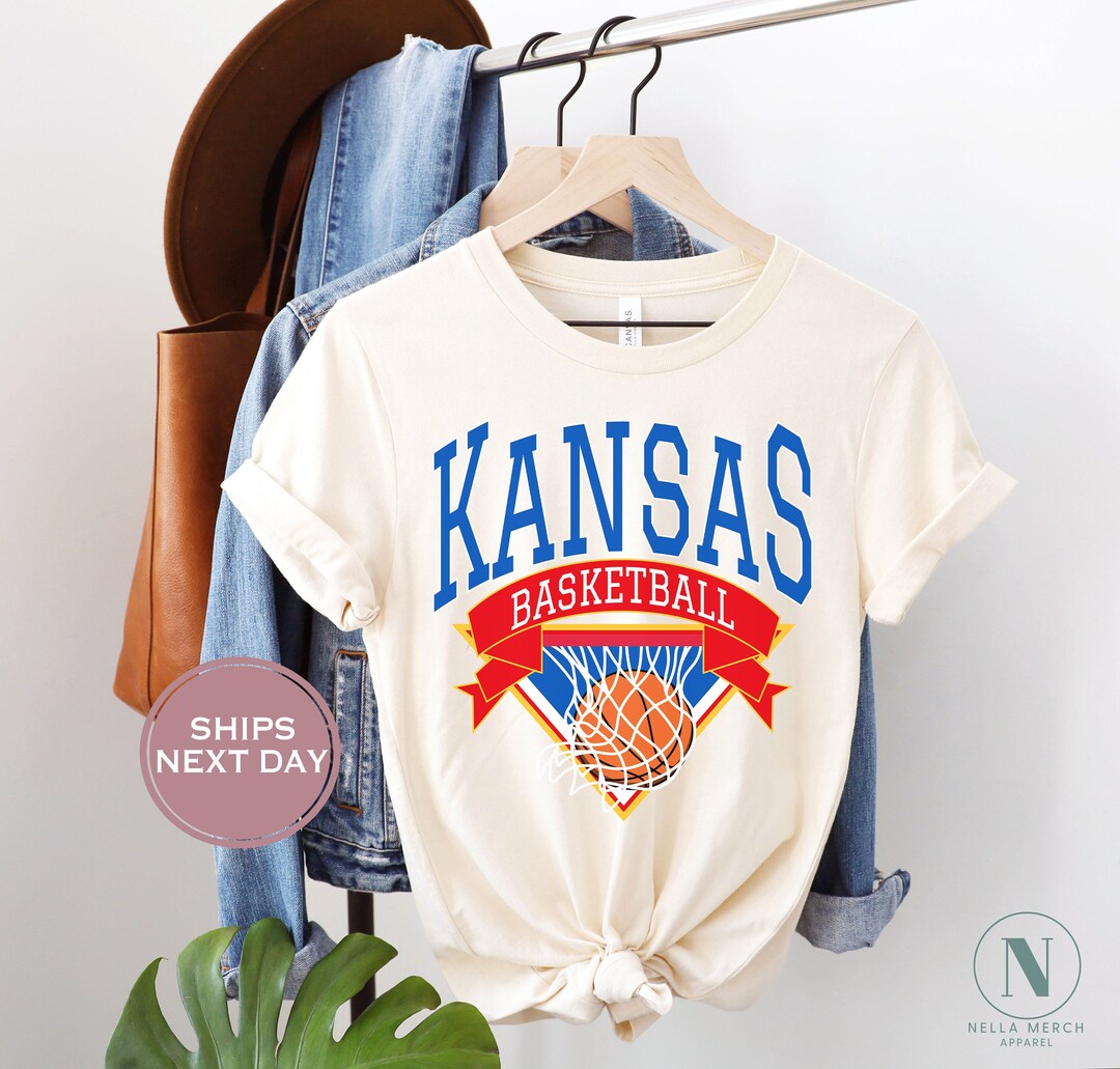 Kansas Basketball Shirt Retro Kansas Basketball Shirt Vintage Kansas
