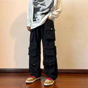 Cargo Army Green Black Pant Trousers Bottoms Harajuku Work - Etsy