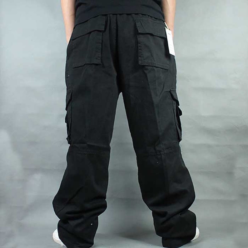 Cargo Jeans Men Pant Trousers Jeans Bottoms Work Streetwear - Etsy